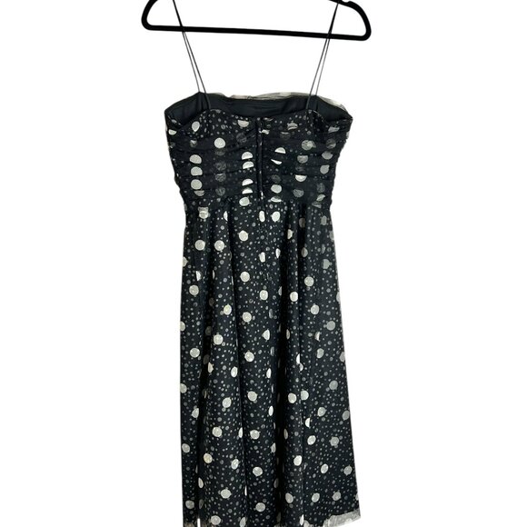 Jessica Howard Retro Black White Polka Dot Tulle‎ Fit & Flare Dress Vtg Party 10 - Picture 2 of 8